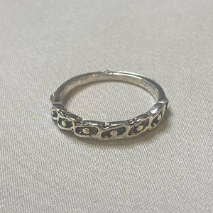 Chain Styled Band Silver Boho Ring Alternative Stackable Ring Punk Grunge Goth